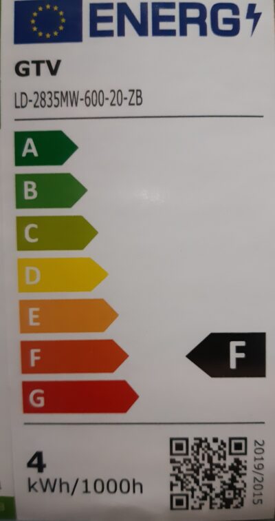 LED pásek 12V, 5m Flash 2835, 120 LED/m, 8mm, studená bílá, 7,3W/m, 22W/5m, 720 lm/m