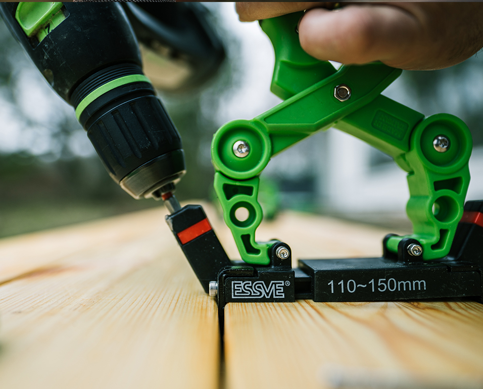 Montážní kleště pro skrytou montáž terasových vrutů (HDS) včetně TORX nástavců Montážní kleště pro skrytou montáž terasových vrutů (HDS) včetně TORX nástavců