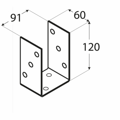 PSO  90 (91*120*5) Patka sloupku 90