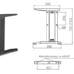 Kancelářská podnož černá 710-725x560mm