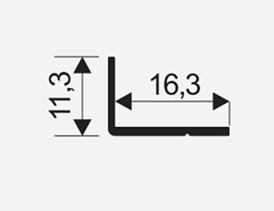 Uhelnik Mini 11*17mm Bílá mat. 3.0m