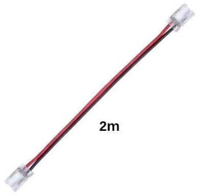 Konektor pro LED pásek 10mm a COB, spojka LED/LED, 2m kabel Konektor pro LED pásek 10mm a COB, spojka LED/LED, 2m kabel