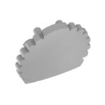 Záslepka do profilu LED GLAX drážkovaný stříbrná