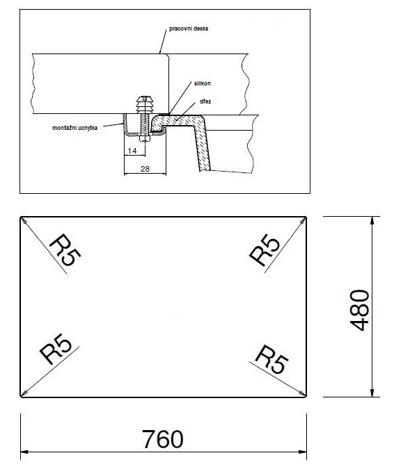 Dřez Sinks granit Amanda 780-74 metalblack Dřez Sinks granit Amanda 780-74 metalblack