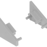 Záslepka do profilu LED AL RW úhlová šedá