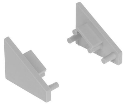 Záslepka do profilu LED AL RW úhlová šedá Záslepka do profilu LED AL RW úhlová šedá