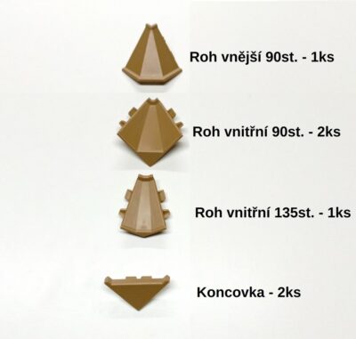 KoncovkaPD Krono – světle hnědá 0781 – sada malá