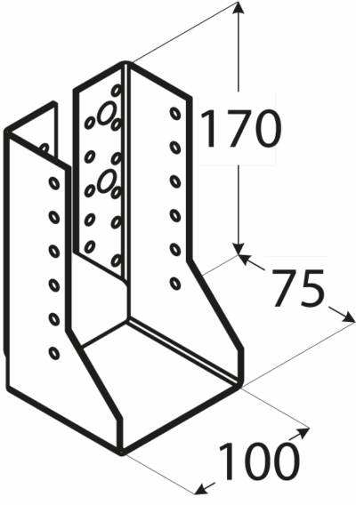 WBZ 31 100*170 trámová botka uzavřená WBZ 31 100*170 trámová botka uzavřená