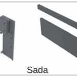 Zásuvkový Box Slim vnitř. zásuvka B sada = čelní panel+držák+reling čel. panelu 95/1200mm Antracit
