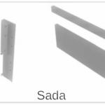 Zásuvkový Box Slim vnitř. zásuvka D1 sada = čelní panel+držák+reling čel. panelu 110/1200mm Bílá