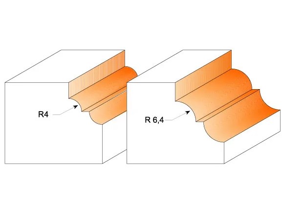 C94138011 C941 Profilová fréza s ložiskem - R6,4 D42,8x18,5 S=8 HW C94138011 C941 Profilová fréza s ložiskem - R6,4 D42,8x18,5 S=8 HW
