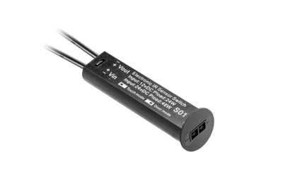 Spínač univerzální bezkontaktní, černý, 12V/24W, 24V/48W, 2A, stmívatelný, mini AMP Spínač univerzální bezkontaktní, černý, 12V/24W, 24V/48W, 2A, stmívatelný, mini AMP