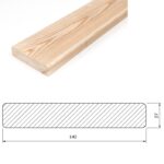 Terasa Sibiřský modřín 27*142*4000 (4m) Hladké A/B