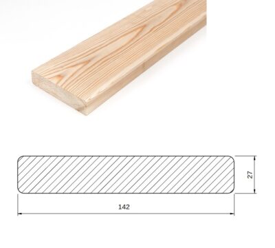 Terasa Sibiřský modřín 27*142*4000 (4m) Hladké A/B
