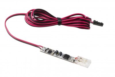 Spínač bezdotykový do LED profilu s konektorem pro LED 8mm a kabelem 2m 12V/36W, 24V/72W, 3A,IP20 Spínač bezdotykový do LED profilu s konektorem pro LED 8mm a kabelem 2m 12V/36W, 24V/72W, 3A,IP20