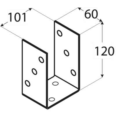 PSO 100 (101*120*5) Patka sloupku 100