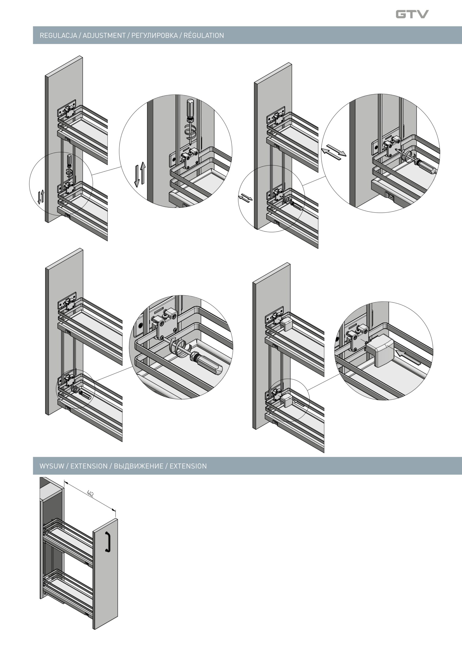 Drzak lahví MovixPro šíře 200mm, d.475mm, Chrom, dno Antracit, bez výsuvu Drzak lahví MovixPro šíře 200mm, d.475mm, Chrom, dno Antracit, bez výsuvu