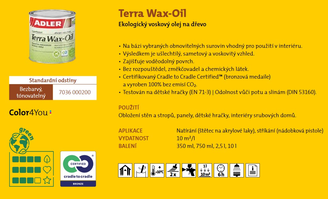 ADLER Vivido Terra wax-Oil bezbarvy 0,75L ADLER Vivido Terra wax-Oil bezbarvy 0,75L