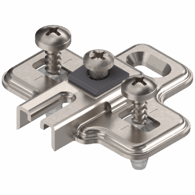 Podložka BLUM MODUL křížová, ocel, s hmoždinkou expando, zvýšení 0mm 194K6100E Podložka BLUM MODUL křížová, ocel, s hmoždinkou expando, zvýšení 0mm 194K6100E