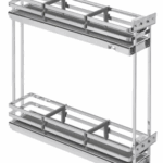 Drzak lahví MovixPro šíře 200mm, d.475mm, Chrom, dno Antracit, bez výsuvu