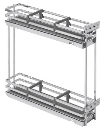 Drzak lahví MovixPro šíře 150mm, d.475mm, Chrom, dno Antracit, bez výsuvu Drzak lahví MovixPro šíře 150mm, d.475mm, Chrom, dno Antracit, bez výsuvu