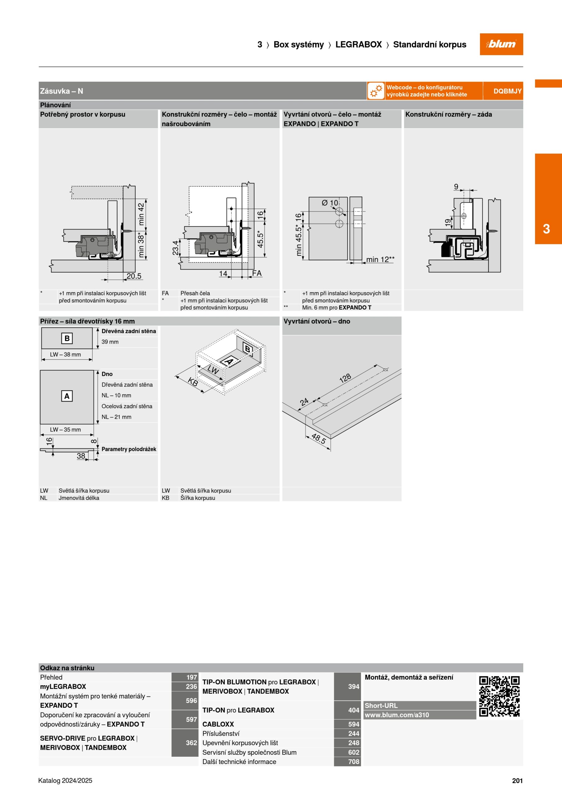 Legrabox bočnice N 66,5/550mm, Orion šedá matná, 770N5502S OG-M Legrabox bočnice N 66,5/550mm, Orion šedá matná, 770N5502S OG-M - Image 3