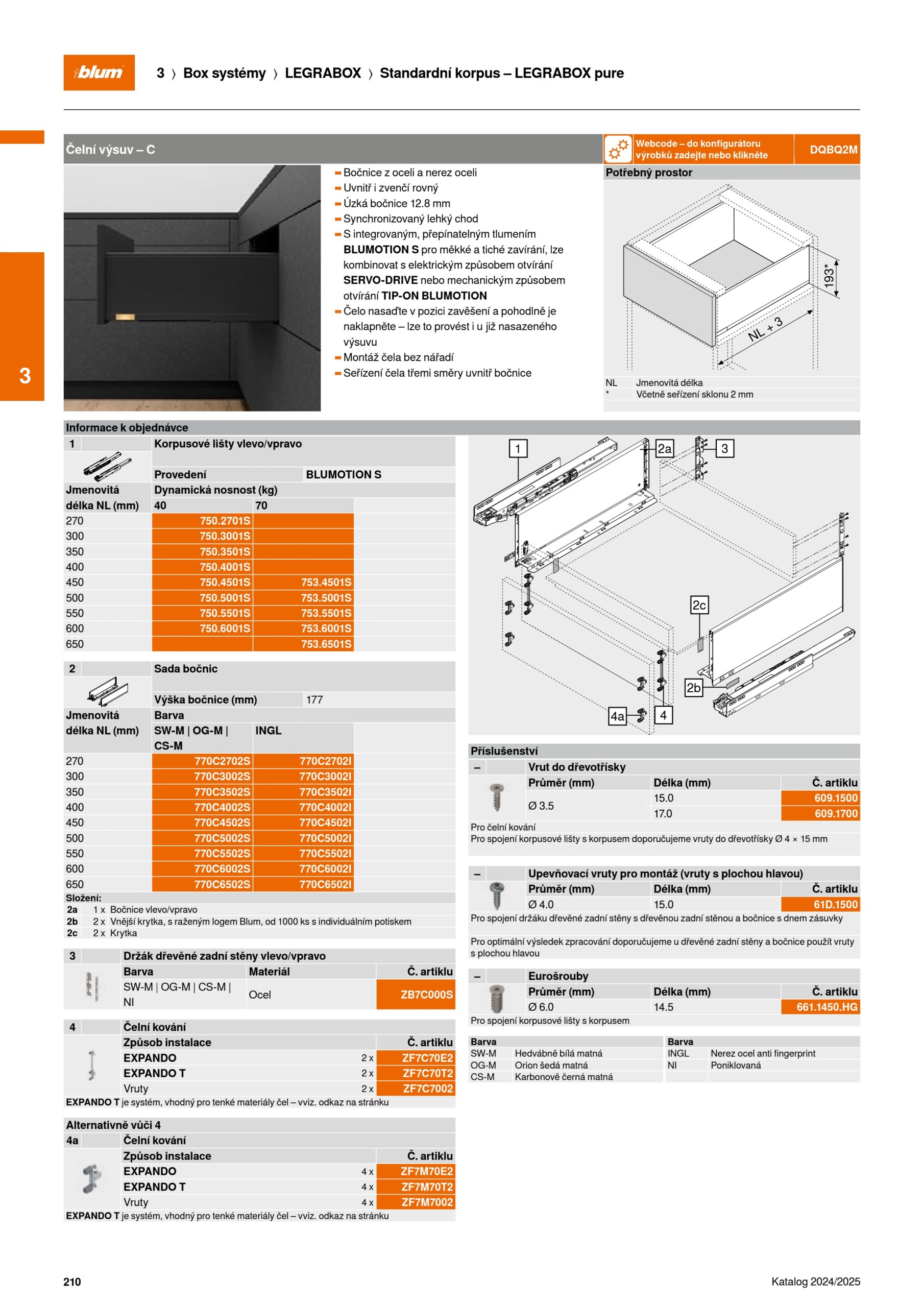 Legrabox bočnice C 177/350mm, Nerez ocel anti fingerprint, 770C3502I INGL Legrabox bočnice C 177/350mm, Nerez ocel anti fingerprint, 770C3502I INGL - Image 2